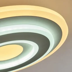 hofstein Plafonnier Wawo LED Gris, Blanc, 1 lumière, Télécommandes