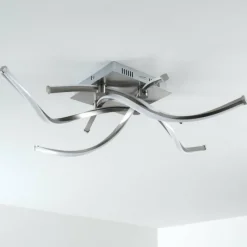 hofstein Plafonnier Wellington LED Aluminium, 4 lumières* Éclairage Led