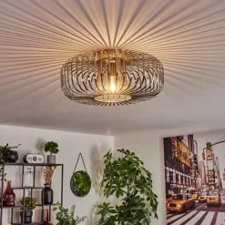 Lampes Industrielles-hofstein Plafonnier Wemude Argenté, 1 lumière