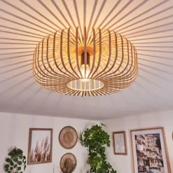 Luminaires Scandinaves-hofstein Plafonnier Wemude Beige, Noir, 1 lumière