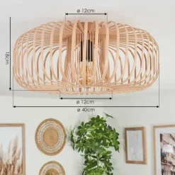 Luminaires Scandinaves-hofstein Plafonnier Wemude Beige, Noir, 1 lumière