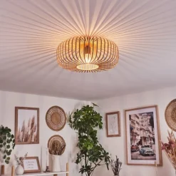 Luminaires Scandinaves-hofstein Plafonnier Wemude Beige, Noir, 1 lumière