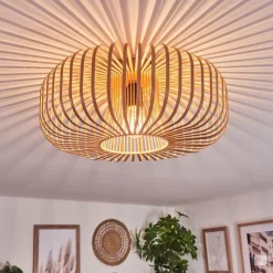 Luminaires Scandinaves-hofstein Plafonnier Wemude Beige, Noir, 1 lumière