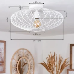 hofstein Plafonnier Wemude Blanc, 1 lumière