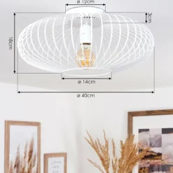 hofstein Plafonnier Wemude Blanc, 1 lumière