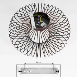 Lampes Vintages & Rétros-hofstein Plafonnier Wemude Cuivre, Noir, 1 lumière