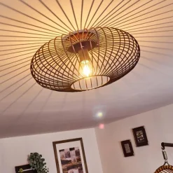 Lampes Vintages & Rétros-hofstein Plafonnier Wemude Cuivre, Noir, 1 lumière