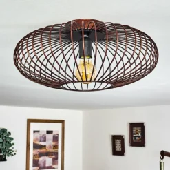 Lampes Vintages & Rétros-hofstein Plafonnier Wemude Cuivre, Noir, 1 lumière