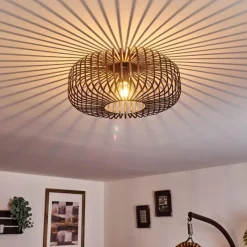 Lampes Vintages & Rétros-hofstein Plafonnier Wemude Cuivre, Noir, 1 lumière