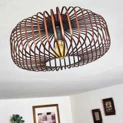 Lampes Vintages & Rétros-hofstein Plafonnier Wemude Cuivre, Noir, 1 lumière