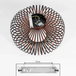 Lampes Vintages & Rétros-hofstein Plafonnier Wemude Cuivre, Noir, 1 lumière