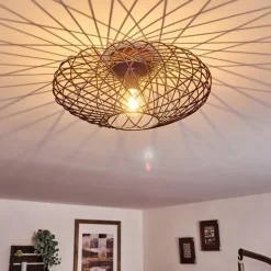 Lampes Vintages & Rétros-hofstein Plafonnier Wemude Cuivre, Noir, 1 lumière