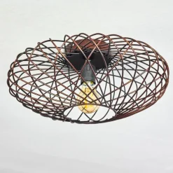 Lampes Vintages & Rétros-hofstein Plafonnier Wemude Cuivre, Noir, 1 lumière