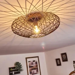 Lampes Vintages & Rétros-hofstein Plafonnier Wemude Cuivre, Noir, 1 lumière