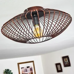 Lampes Vintages & Rétros-hofstein Plafonnier Wemude Cuivre, Noir, 1 lumière