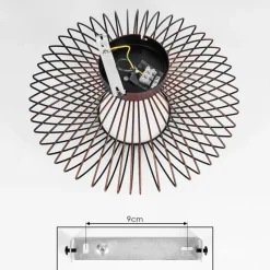 Lampes Vintages & Rétros-hofstein Plafonnier Wemude Cuivre, Noir, 1 lumière