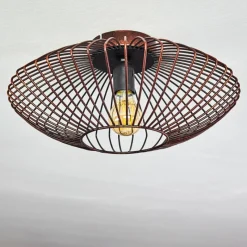 Lampes Vintages & Rétros-hofstein Plafonnier Wemude Cuivre, Noir, 1 lumière