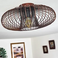 Lampes Vintages & Rétros-hofstein Plafonnier Wemude Cuivre, Noir, 1 lumière