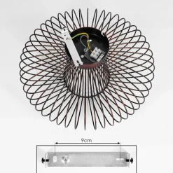 Lampes Vintages & Rétros-hofstein Plafonnier Wemude Cuivre, Noir, 1 lumière