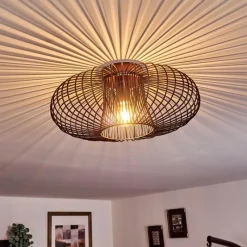 Lampes Vintages & Rétros-hofstein Plafonnier Wemude Cuivre, Noir, 1 lumière