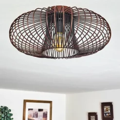 Lampes Vintages & Rétros-hofstein Plafonnier Wemude Cuivre, Noir, 1 lumière