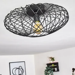 hofstein Plafonnier Wemude Noir, 1 lumière