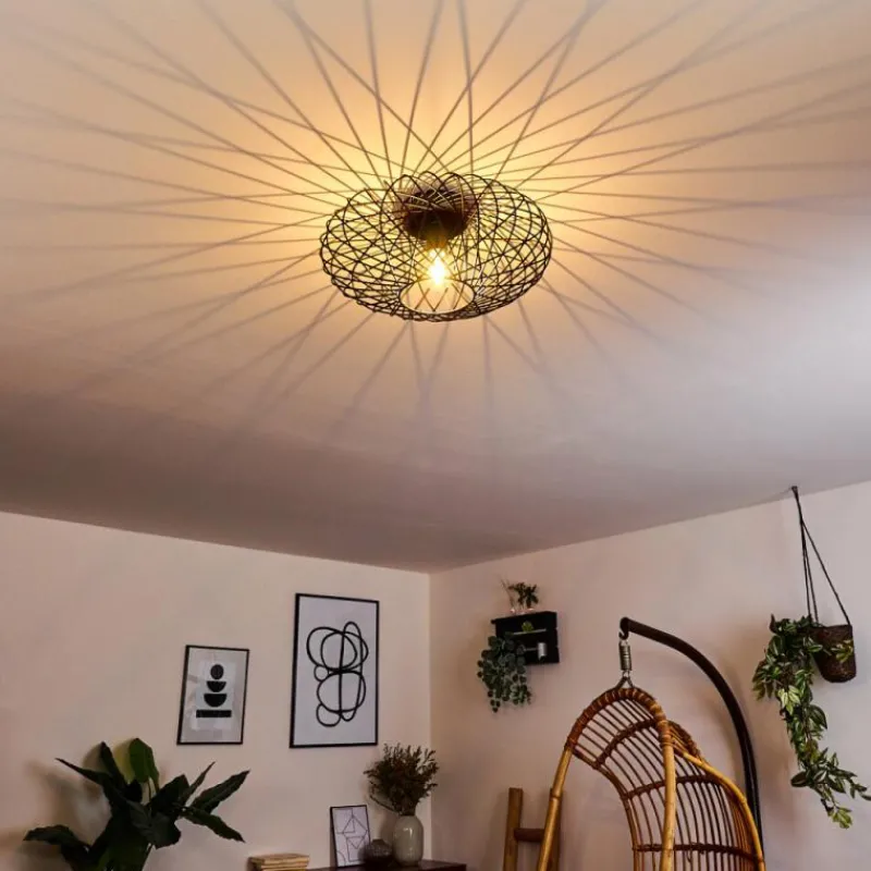 hofstein Plafonnier Wemude Noir, 1 lumière