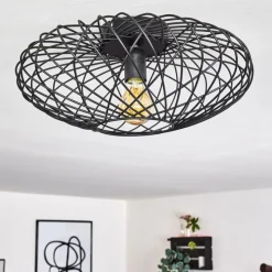 hofstein Plafonnier Wemude Noir, 1 lumière