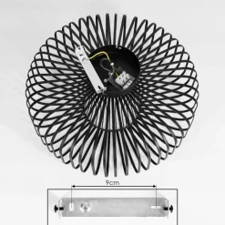 hofstein Plafonnier Wemude Noir, 1 lumière