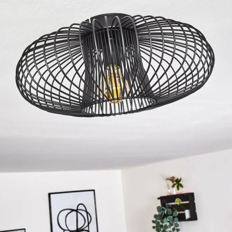 hofstein Plafonnier Wemude Noir, 1 lumière