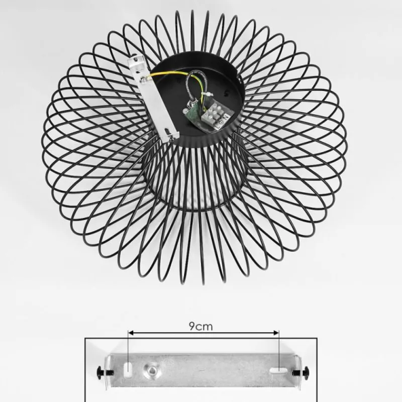 hofstein Plafonnier Wemude Noir, 1 lumière