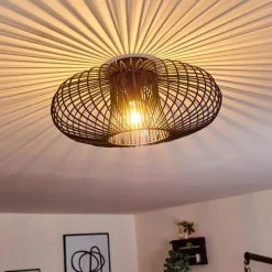 hofstein Plafonnier Wemude Noir, 1 lumière