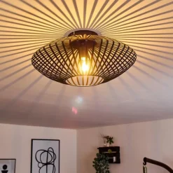 hofstein Plafonnier Wemude Noir, 1 lumière