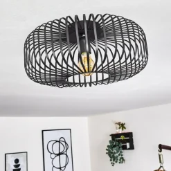 hofstein Plafonnier Wemude Noir, 1 lumière