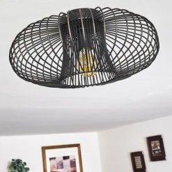 Lampes Dorées-hofstein Plafonnier Wemude Noir doré, 1 lumière
