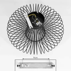 Lampes Dorées-hofstein Plafonnier Wemude Noir doré, 1 lumière