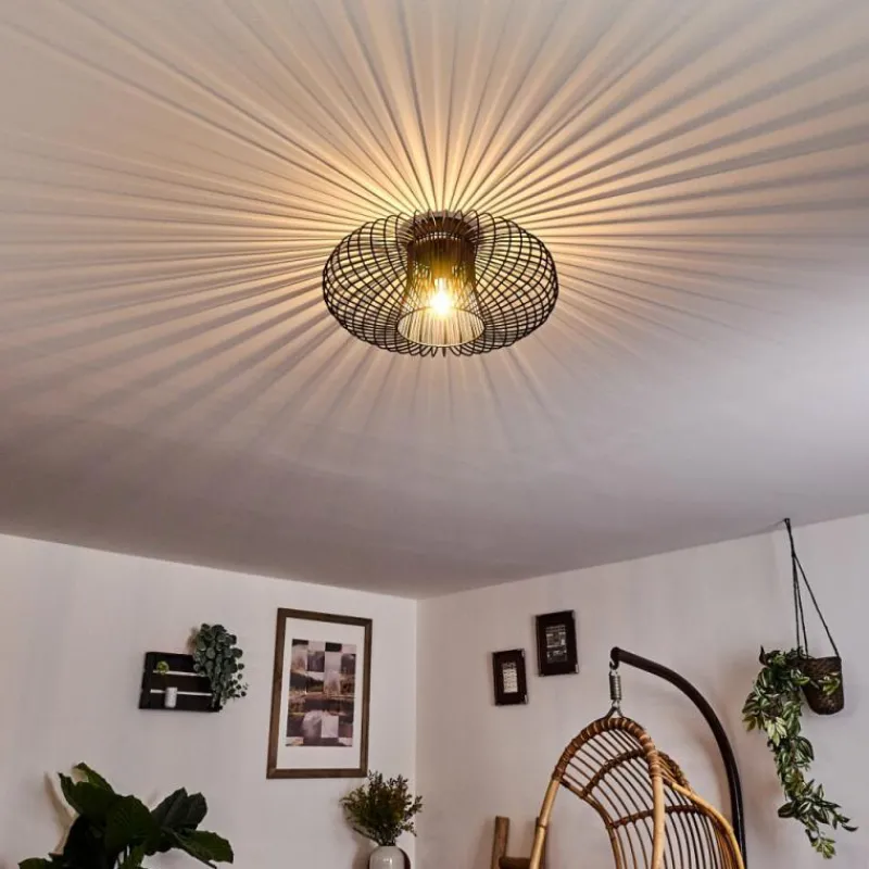 Lampes Dorées-hofstein Plafonnier Wemude Noir doré, 1 lumière