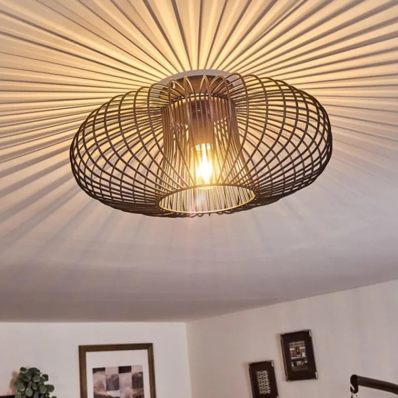 Lampes Dorées-hofstein Plafonnier Wemude Noir doré, 1 lumière