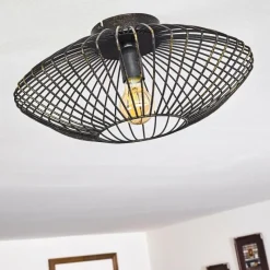 Lampes Dorées-hofstein Plafonnier Wemude Noir doré, 1 lumière