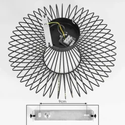 Lampes Dorées-hofstein Plafonnier Wemude Noir doré, 1 lumière