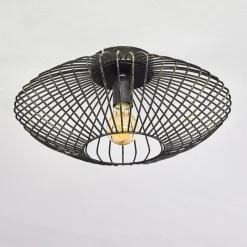 Lampes Dorées-hofstein Plafonnier Wemude Noir doré, 1 lumière