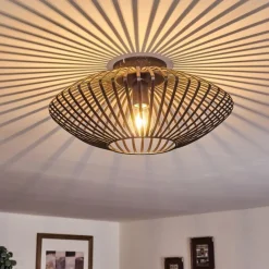 Lampes Dorées-hofstein Plafonnier Wemude Noir doré, 1 lumière