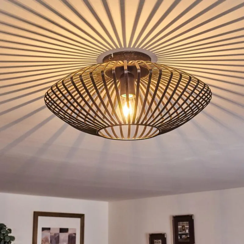 Lampes Dorées-hofstein Plafonnier Wemude Noir doré, 1 lumière