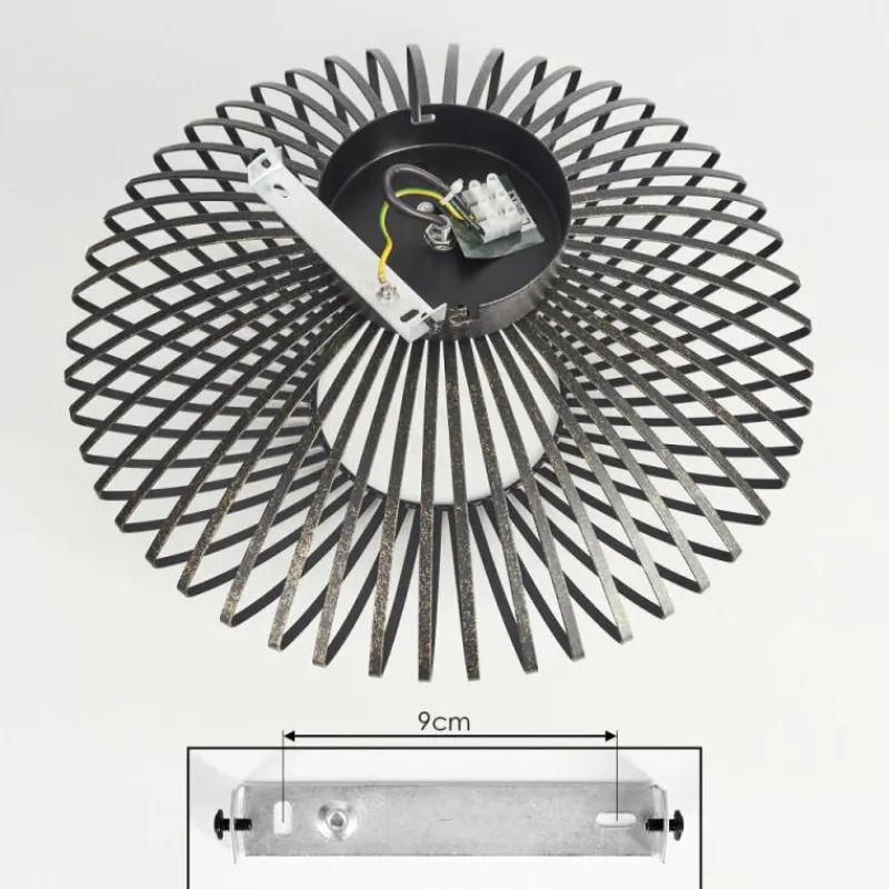 Lampes Dorées-hofstein Plafonnier Wemude Noir doré, 1 lumière