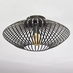 Lampes Dorées-hofstein Plafonnier Wemude Noir doré, 1 lumière