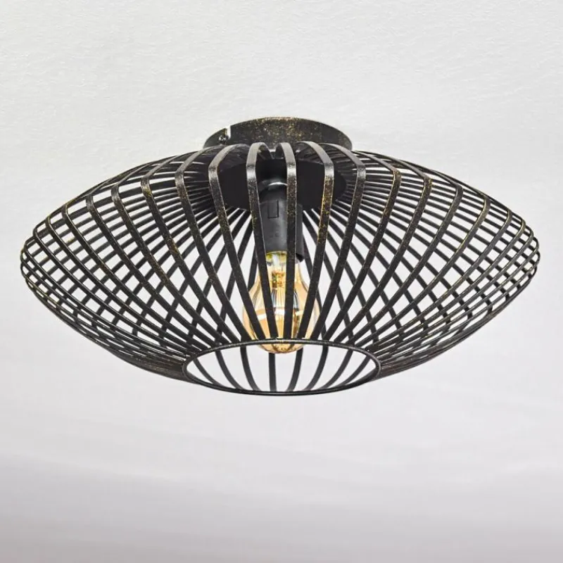 Lampes Dorées-hofstein Plafonnier Wemude Noir doré, 1 lumière