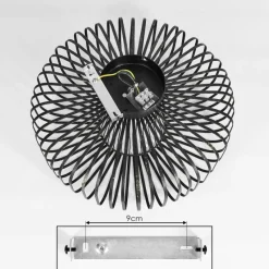 Lampes Dorées-hofstein Plafonnier Wemude Noir doré, 1 lumière