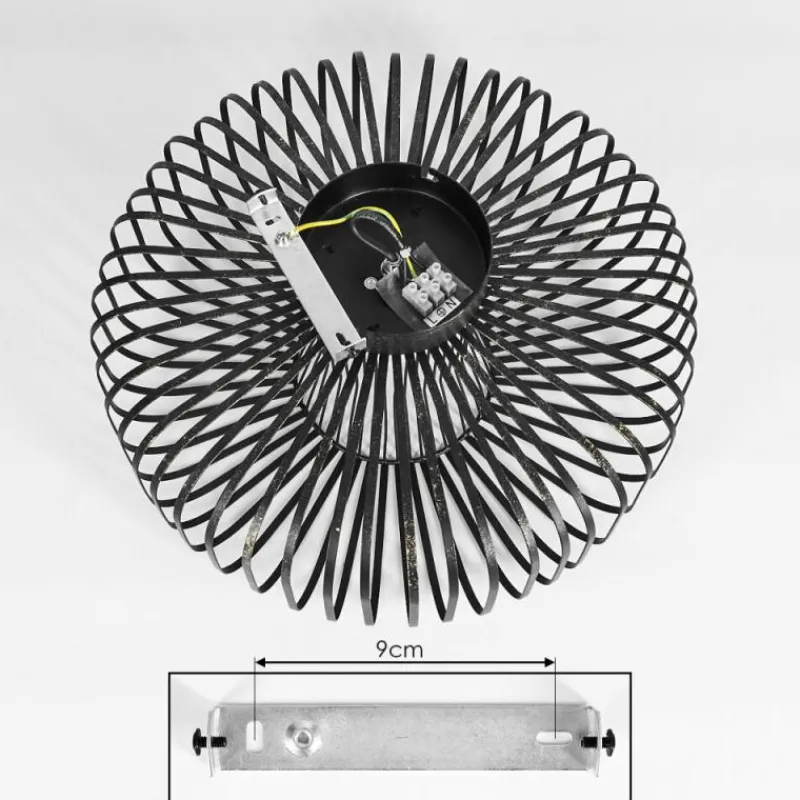 Lampes Dorées-hofstein Plafonnier Wemude Noir doré, 1 lumière