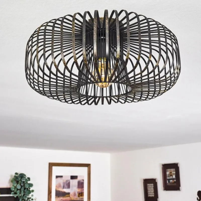 Lampes Dorées-hofstein Plafonnier Wemude Noir doré, 1 lumière
