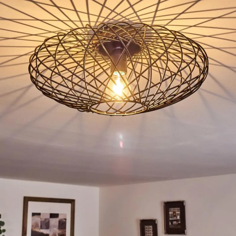 Lampes Dorées-hofstein Plafonnier Wemude Noir doré, 1 lumière